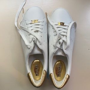 Michael Kors Irving Lace-Up White Leather Sneakers
